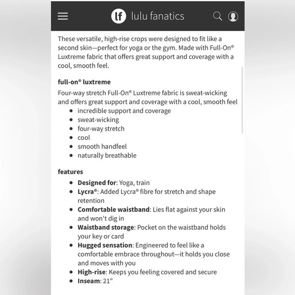 Like New Lululemon Wunder Under Crop (Hi-Rise) (21")
Iced Wave Capri Black W 8 - Picture 4 of 13